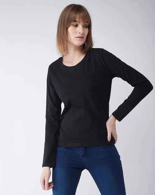 Full Sleeves Relaxed-Fit T-shirt