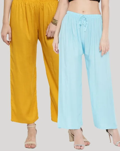Pack of 2 Solid Palazzos