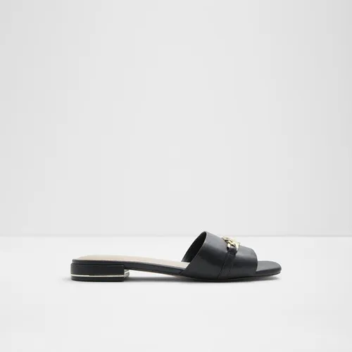 Emina Black Flat Sandals