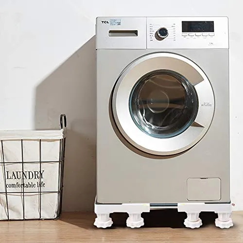 Washing Machine Support, Washing Machine Base, Push-Button Lock Kitchen for Home
