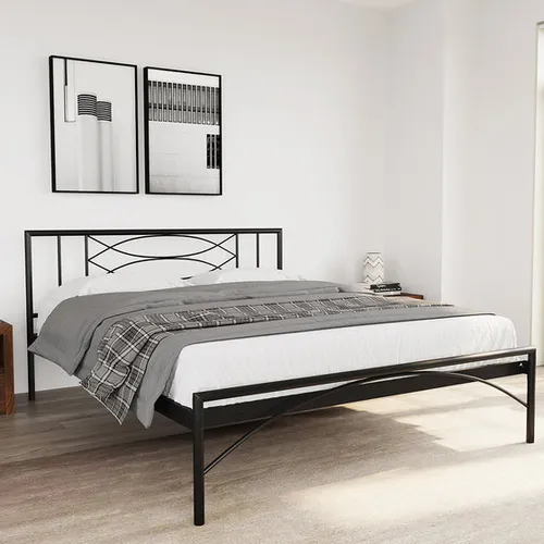Ursa Queen Size Bed Without Storage (Black)