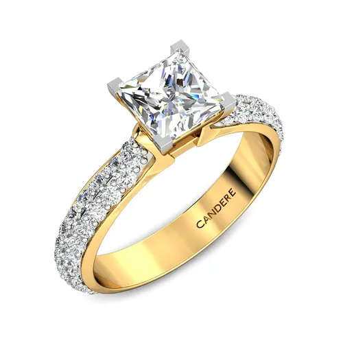 Crystal Diamond Engagement Ring