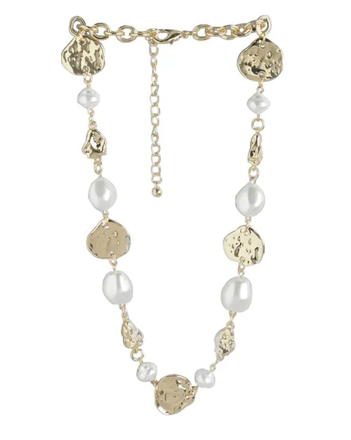 Gold Plated & Pearl Fancy Necklace for women