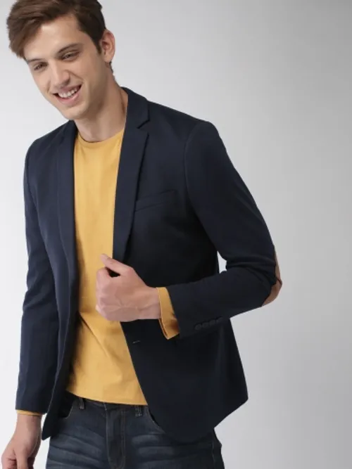 Mast & Harbour Solid Single Breasted Casual Men Blazer