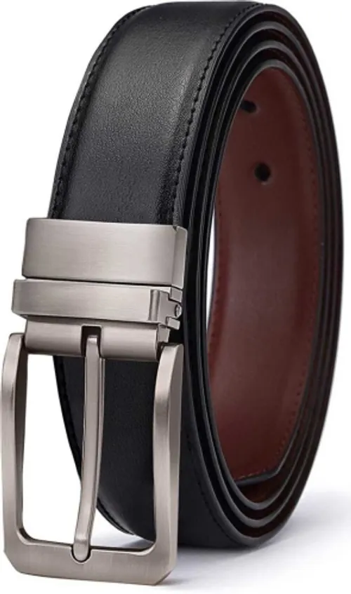 PROVOGUE Men Casual, Evening, Formal, Party Black, Brown Artificial Leather Reversible Belt