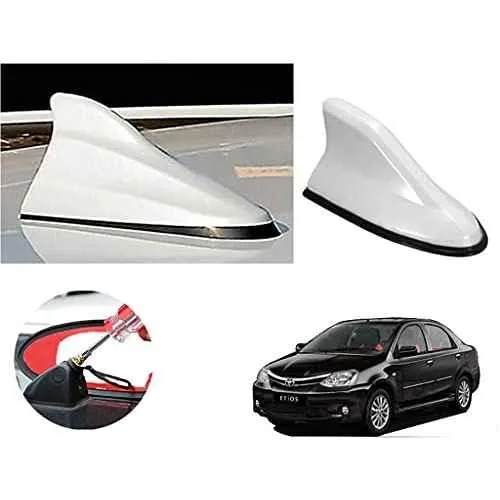 Auto Pearl ABS White Universal Replacement Shark Fin Car Roof Antenna For Toyota Etios