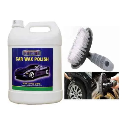 Indopower Ff870 Car Wax Polish, All Tyre Cleaning Brush Kit, AHh872