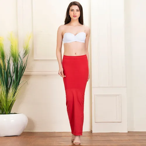 Clovia Saree Shapewear With Drawstring - Red