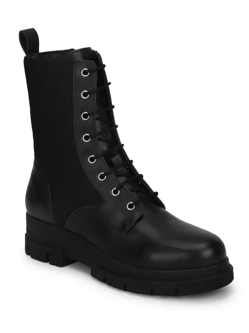 Truffle Collection - Black Solid Boots