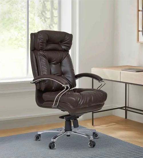 Grandeur Leatherette Executive Chair In Brown Colour