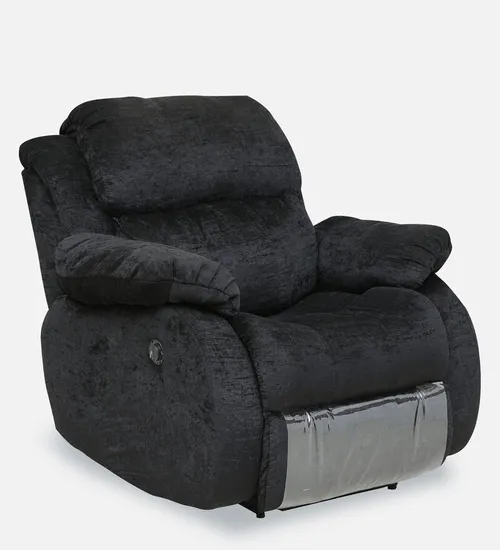 Neo Fabric Motorized 1 Seater Recliner In Black Colour
