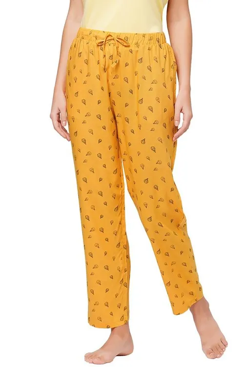 Printed Viscose Blend Womens Pyjama - Mixed Brights