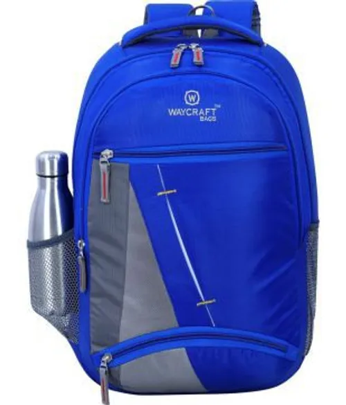 Waycraft - Blue Polyester Backpack ( 35 Ltrs )