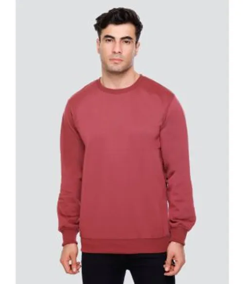 Concede Fleece Round Neck Men's Sweatshirt - Burgundy ( Pack of 1 )