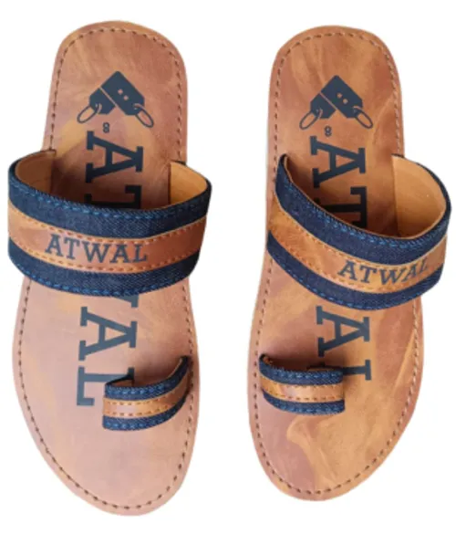 Atwal - Brown Men's Leather Slipper