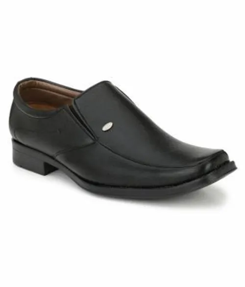 Sir Corbett Slip On Non-Leather Black Formal Shoes